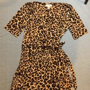 Leopard Maternity Wrap Dress